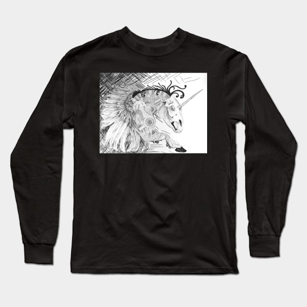 Onward Death! Long Sleeve T-Shirt by Art of V. Cook